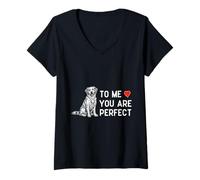 Femme pour Moi Tu ES Parfait Golden Retriever T-Shirt avec Col en V