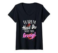 Femme Pourquoi n'as-tu pas dit non T-Shirt avec Col en V