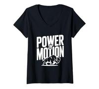 Femme Power in Motion Buffalo T-Shirt avec Col en V