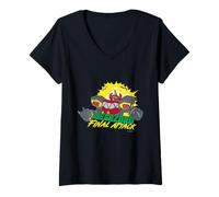 Femme Power Rangers Megazord Final Attack T-Shirt avec Col en V