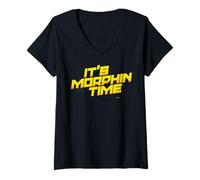 Femme Power Rangers Morphin Time T-Shirt avec Col en V