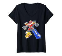 Femme Power Rangers Zord T-Shirt avec Col en V