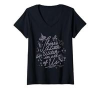 Femme Practical Magic A Little Witch in All of Us T-Shirt avec Col en V