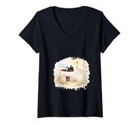 Femme Praise The Risen King - Pâques et Design inspiré de la Foi T-Shirt avec Col en V