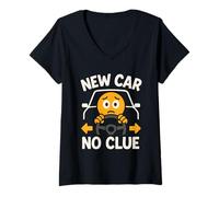 Femme Premier propriétaire de voiture, nouveau chauffeur, étape importante, Ride Pride Independence T-Shirt avec Col en V
