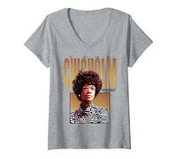 Femme Première Femme du Congrès Noir Shirley Chisholm T-Shirt avec Col en V