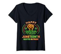 Femme Premiers arts de Freedom Roots T-Shirt avec Col en V