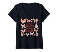 Femme Prenez des Risques pour Changer Votre Vie T-Shirt avec Col en V