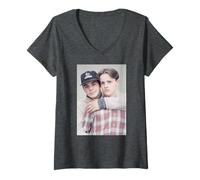 Femme Présentateurs et Musique Duo Ant & Dec's Saturday Night Takeaway T-Shirt avec Col en V