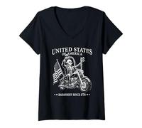 Femme Président George Washington Badassery Depuis 1776 T-Shirt avec Col en V