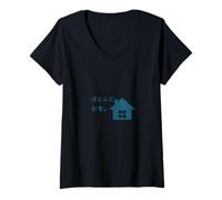 Femme Presque à la Maison T-Shirt avec Col en V