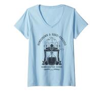 Femme Presse à cidre de Pomme pressée à la Main T-Shirt avec Col en V