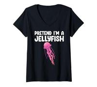 Femme Pretend I'm A Jellyfish Kids Men Women Costume T-Shirt avec Col en V