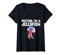Femme Pretend I'm A Jellyfish Kids Men Women Costume T-Shirt avec Col en V