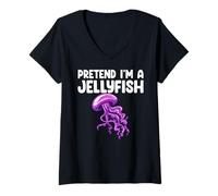 Femme Pretend I'm A Jellyfish Kids Men Women Costume T-Shirt avec Col en V