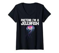 Femme Pretend I'm A Jellyfish Kids Men Women Costume T-Shirt avec Col en V