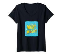 Femme Pretty Wishy Washy Discours Tenue pour garçons et filles T-Shirt avec Col en V