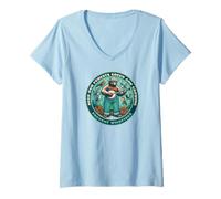 Femme Prevent Wildfires Smokey Bear, Banjo & Birds T-Shirt avec Col en V
