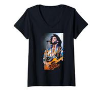 Femme Prince Live in Manchester Nude Tournée 1990 T-Shirt avec Col en V