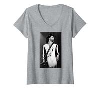 Femme Prince Nude Tour Graffiti Bridge Era Live 1990 T-Shirt avec Col en V