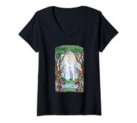 Femme Princess Bride Westley and Buttercup Stained Glass Movie T-Shirt avec Col en V