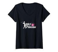 Femme Princesse de Golf T-Shirt avec Col en V