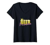 Femme Princesse de la bière T-Shirt avec Col en V
