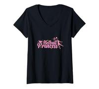 Femme Princesse de Netball T-Shirt avec Col en V