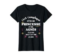 Femme Princesse Humour Cadeau Personnalisé Prénom Agnès T-Shirt