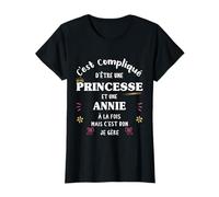 Femme Princesse Humour Cadeau Personnalisé Prénom Annie T-Shirt