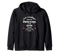 Femme Princesse Humour Cadeau Personnalisé Prénom Elise Sweat à Capuche