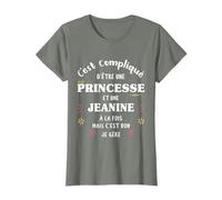 Femme Princesse Humour Cadeau Personnalisé Prénom Jeanine T-Shirt