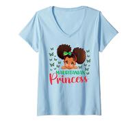 Femme Princesse mauritanienne Mauritanie pour Filles Noires Enfants T-Shirt avec Col en V