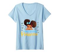 Femme Princesse Sainte Lucienne Sainte Lucie pour filles noires T-Shirt avec Col en V