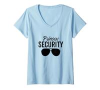 Femme Princesse Sécurité Papa Copain Mari Grossesse T-Shirt avec Col en V