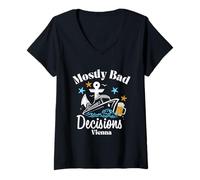 Femme Principalement de Mauvaises décisions Pendant Les Vacances de Printemps à Vienne T-Shirt avec Col en V