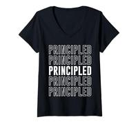 Femme Principe T-Shirt avec Col en V