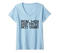 Femme Prise en Charge de la Lutte Contre la Violence armée pour protéger Les Enfants et Non Les Armes à feu T-Shirt avec Col en V