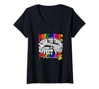 Femme Privilège : Quand Vous Pensez Que Quelque Chose n'est Pas Un problème - LGBTQ T-Shirt avec Col en V