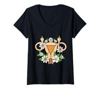 Femme Pro Choice Femmes Droits Utérus Doigt d'honneur féministe T-Shirt avec Col en V