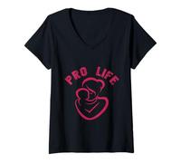 Femme Pro Life I Am Pro-Life Generation Anti-avortement Hommes Femmes T-Shirt avec Col en V