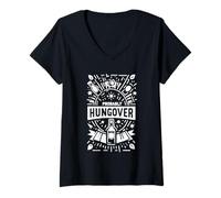 Femme Probably Hungover Fête des maux de tête ivre ||||- T-Shirt avec Col en V