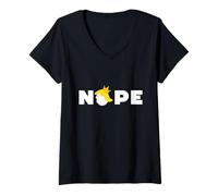 Femme Prodémocratie : Non aux rois, non, protestent contre la résistance américaine T-Shirt avec Col en V