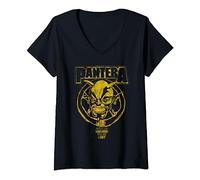 Femme Produit officiel Pantera Out Of The Darkness T-Shirt avec Col en V