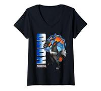 Femme Produit sous Licence Officielle Slugterra | Koro | STC3004 T-Shirt avec Col en V