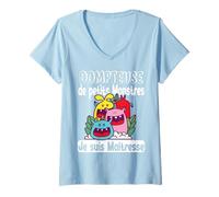 Femme Prof des écoles Maîtresse Cadeau de fin d'année humour T-Shirt avec Col en V