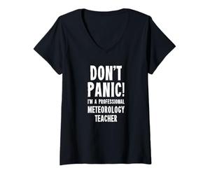 Femme Professeur de météorologie T-Shirt avec Col en V