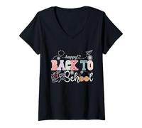 Femme Professeurs de bonne rentrée scolaire, hommes, femmes, enfants T-Shirt avec Col en V