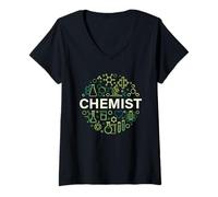 Femme Profession de Chemisier ou Emploi T-Shirt avec Col en V
