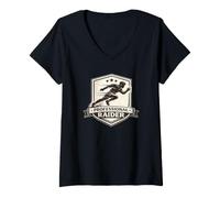 Femme Professional Raider de Rebond de Joueur de Sport d'équipe T-Shirt avec Col en V